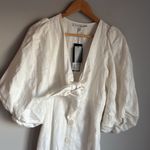 Shona joy NEW Savannah Linen Tie Front Dress 6 Photo 4