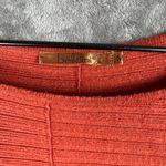 Belldini Dolman Sleeve Textured Sweater Top Women’s M Orange Knit Soft Viscose Size M Photo 2