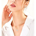 Boutique 2 Ct Solitaire Diamond Necklace‎ | 14k Yellow Gold Over 925 Sterling Silver NWT Photo 8