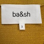 Ba&sh  Adana Pointelle Babydoll Cap Sleeve Knit Dress Mustard Yellow Lined Size 2 Photo 4