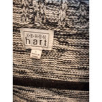 Keren Hart Size Large Womens Black & White Knit Pattern Open Cardigan Photo 3