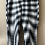 J.Crew Remi Pant Womens 8 Gingham White Navy High Rise Slim Cropped Ankle #AJ336 Photo 0