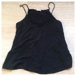 ZARA  B W Collection Embroidered Tank Black S Cutout Embroidery Photo 0