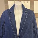 Abercrombie & Fitch  Dark Wash Boxy Long Sleeve Jean Blazer Jacket Button Medium Photo 1