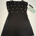 City Triangles  Black Fringe Romper Short Junior Women’s Size 9 Photo 1