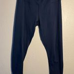 Yogalicious Navy Leggings Yoga Pants SZ M Workout Tights High Waisted Capri Photo 1