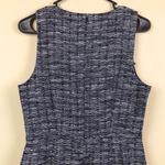 J.Crew NWT Women’s Tweed Fringe Navy Blue and White Sleeveless Sheath Dress Photo 5