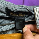 Ashley Stewart  Gray Metallic Silver Striped A-Line Midi Skirt Women's Size 22 Photo 5