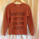 Kittenish  Baddest Witch on the Block Orange Soft Cozy Pullover Sweatshirt Photo 0