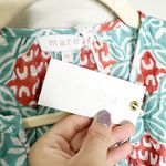 Marea Womens Blouse Grace Flutter Top With Trim V Photo 4