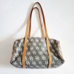 Dooney & Bourke Y2K Vintage Signature Canvas Small Barrel Bag Photo 2