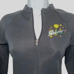Nike ‎ Women's Long Sleeve Half Zip Black Dress Floral Swoosh NWT $80 Size XS Photo 2