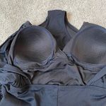 Liz Claiborne Black Ruched One Piece Swimsuit Size 16 Photo 6