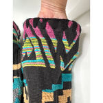 Vintage Jennifer & Grace Southwestern Aztec Woven Cotton Jacket Size Medium Blue Photo 8