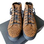 Sperry REBECCA MINKOFF x  Woman's High Top Pony Hair Animal Print Shoes Size 8 Photo 3