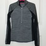 Athleta Black Space Dye Half Zip Pullover Photo 1