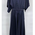 Baltic Born  Savannah Kimono Sleeve Maxi Dress Womens Medium Blue Leopard Print Photo 7