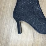 Stuart Weitzman Women’s 7.5AA Boots Black Lace Cutout Suede Mid-Calf Heels Goth Photo 7