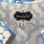 Mud Pie ‎ Womens Chain Link Print Sleeveless Tunic Sheath Dress Royal Blue Small Photo 3