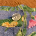 Lauren Ralph LRL Linen Tropical Hawaiian Hibiscus Cottagecore Feminine Shorts 6 Green Photo 3