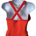 Free People NEW Movement Smockin Hot Mini Athletic Dress w/ Shorts Orange L Photo 5
