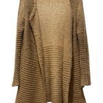 Deane & White Brown Knit Open Cardigan Sweater Size M Bell Sleeves Cozy Boho Tan Size M Photo 0
