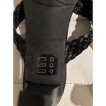 Brighton Women's Black Leather Woven Heart Heeled Sandals Size 7M Photo 4