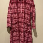 Stan Herman Boucle Plaid Cuddler Blanket Stitch Cranberry O/S Petite Pink Size undefined Photo 0