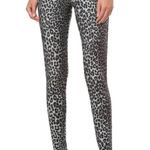 🐆Michael Kors Black Leopard Print Stretch Skinny Leggings Pants🐆 ~medium Photo 0