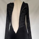 Tadashi Shoji Vintage Tadashi Evening Dress Sz S Metallic Holiday Cocktail Twist Whimsigoth Photo 6