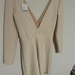 Urban Outfitters NWT  Cream dress V neck stretchy M Photo 5