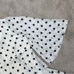 The Pyramid Collection Women’s Polka Dot Ruffle Tiered Mini Dress in White 2X Photo 4