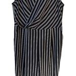 Madison Curvy Black White Striped Jumpsuit Photo 0