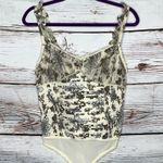 Free People Intimately NWT XS Cream - Floral Print Lace Weekend Plans Bodysuit Photo 0