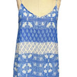 Show Me Your Mumu  Hey You Back Dress Teacups Tulips Blue‎ White Size Small Photo 2