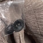 Tribal Pants Womens Small Beige Linen Blend Cropped Button Pocket Relaxed Fit Photo 6