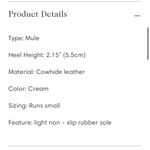 New Liberte Leather Bondi Woven leather Tan Block Heel Mules. Size 9 Photo 6