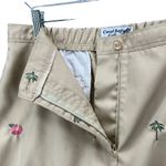 Coral Bay Y2K Golf Shorts 12 Beige Embroidered High Rise Country Club Resort Tan Photo 1