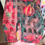 draper's & damon's Christmas Holiday Burnout Button-up Blouse Top Size 3x Photo 4