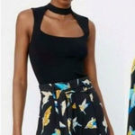 ZARA Bird Print Paperbag Shorts Multicolor XS Photo 0