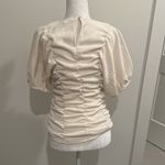 Club Monaco NWT  Ruched Puff Sleeve Top Sz L Photo 7