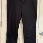 Lee Relaxed Fit Straight Leg Mid Rise Black Wrinkle Free Pants Size 14 Photo 0