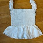 SheIn Size XS White Sleeveless Rouched Top Photo 4