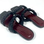 Staud Maya Ruched Slide Sandals Black EU 39 NEW Leather Double Strap Logo Size 8 Photo 6