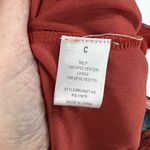 A Beautiful Soul Burnt Orange Floral Embroidered Peplum Hem V Neck Long Sleeve D Size 3X Photo 5