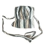 Anthropologie Current Air Strapless Lace Up Wrap Around Linen Stripe Top | XS Photo 2