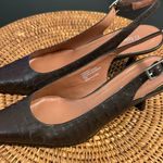 Etienne Aigner  Elegant Brown Slingback Heels Photo 0