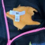 Nordstrom BP Neon Stars Black Long Sleeve Fleece Zip Up Sweater Sz S Photo 4