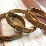 Set of 3 vintage Indian brass bangles Photo 4
