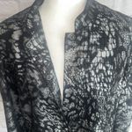 Chico's Chico’s Women’s Artsy Contemporary Silver Black Multi Print Jacket 3/XL Photo 4